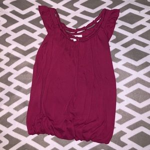 Maroon cupcake blouse